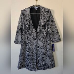 NWT Nygard Floral Coat Feminine Coquette Romantic Wedding Party Date Classic